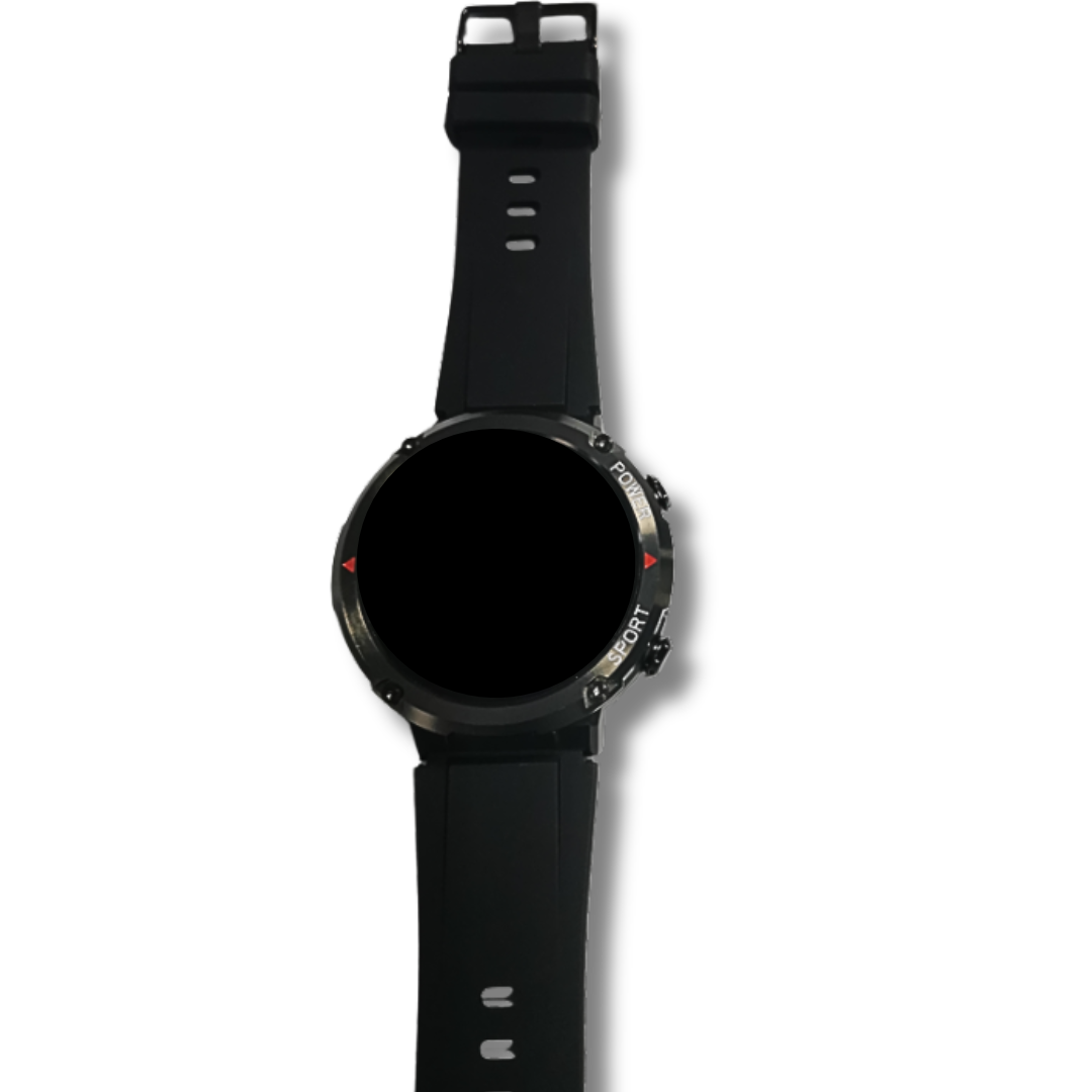 WatchMe - Silikonarmband Schwarz 24 mm