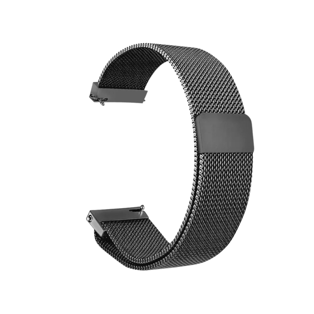 WatchMe - Mesharmband Schwarz 20 mm